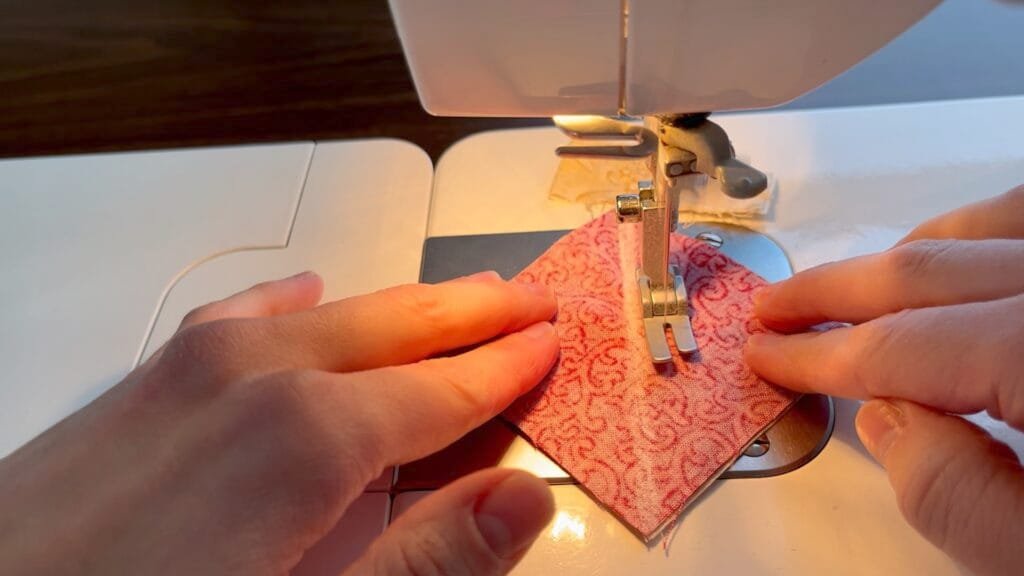 how to make half square triangles step 4
