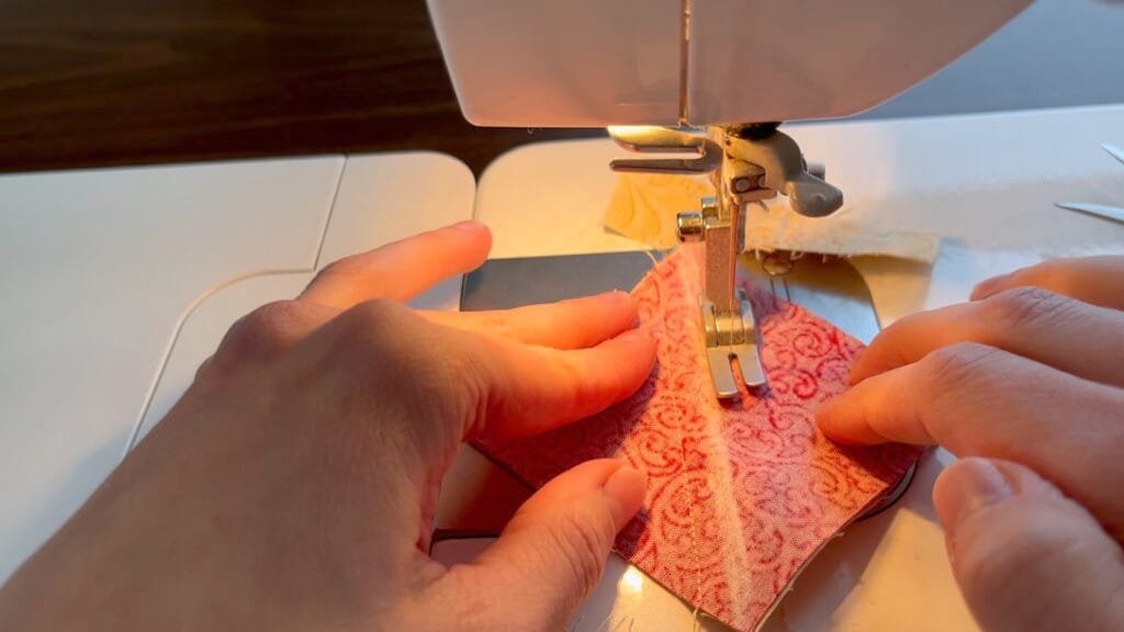 how to make half square triangles step 5
