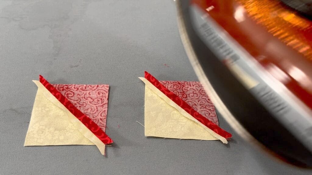 how to make half square triangles step 8