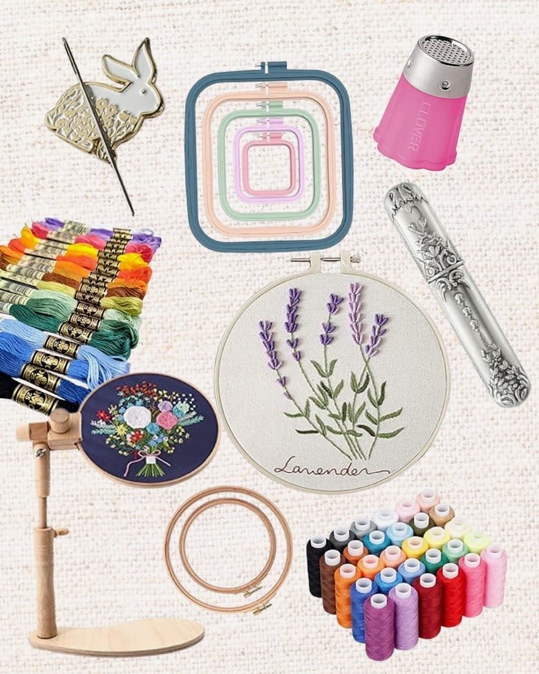 Hand embroidery supplies