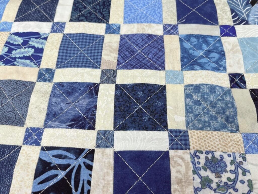 machine quilting x shapes