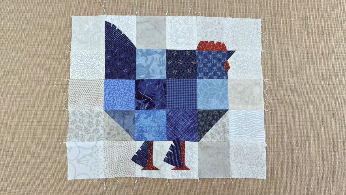 How to Make a Chicken Quilt Block