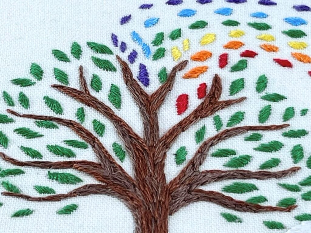 rainbow embroidery