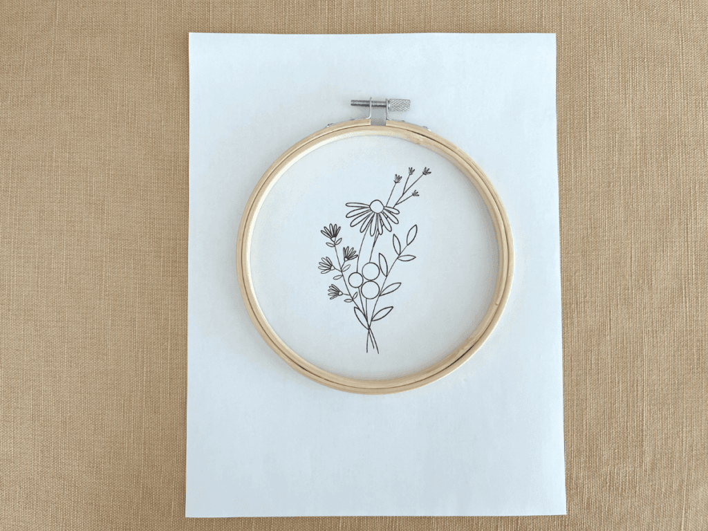 6 inch hand embroidery hoop.